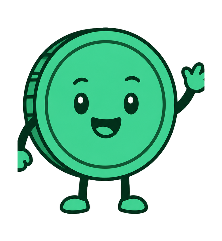 Buddy, la mascota de MoneyBuddy, saludando
